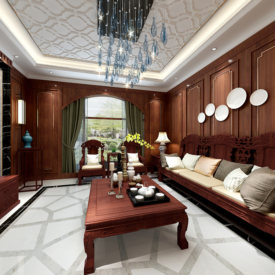 聽(tīng)藍(lán)灣別墅裝修|大學(xué)城別墅龍湖聽(tīng)藍(lán)灣裝修案例效果圖